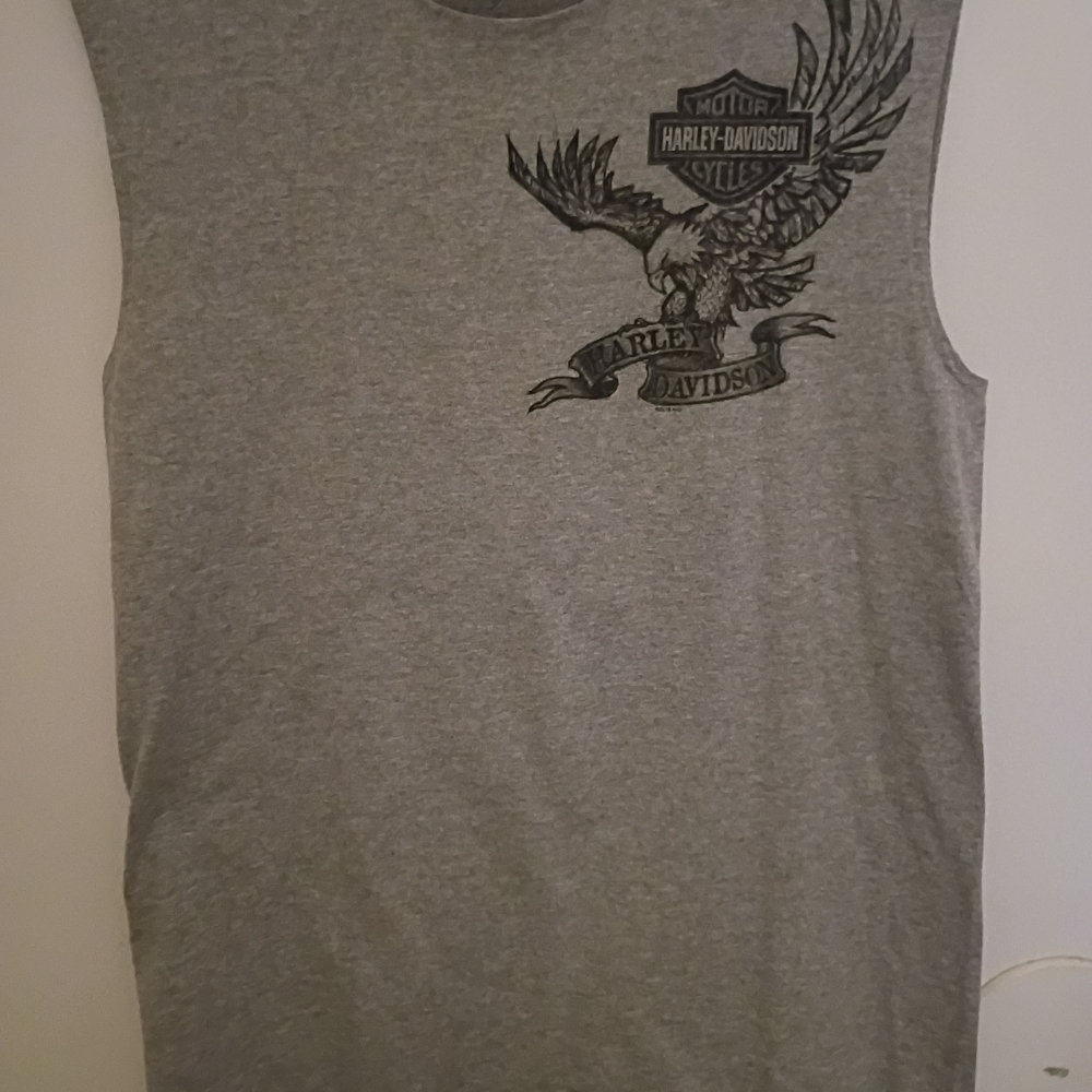 Harley-Davidson Gray Sleeveless Men's‎ Shirt Sz M